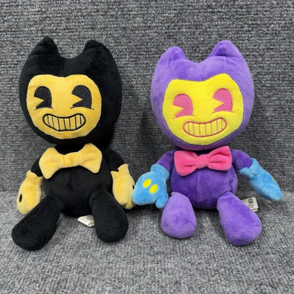 Bendy And The Ink Machine Purple Plush Bendy And Ink Bendy Around 9" Bundle Lot